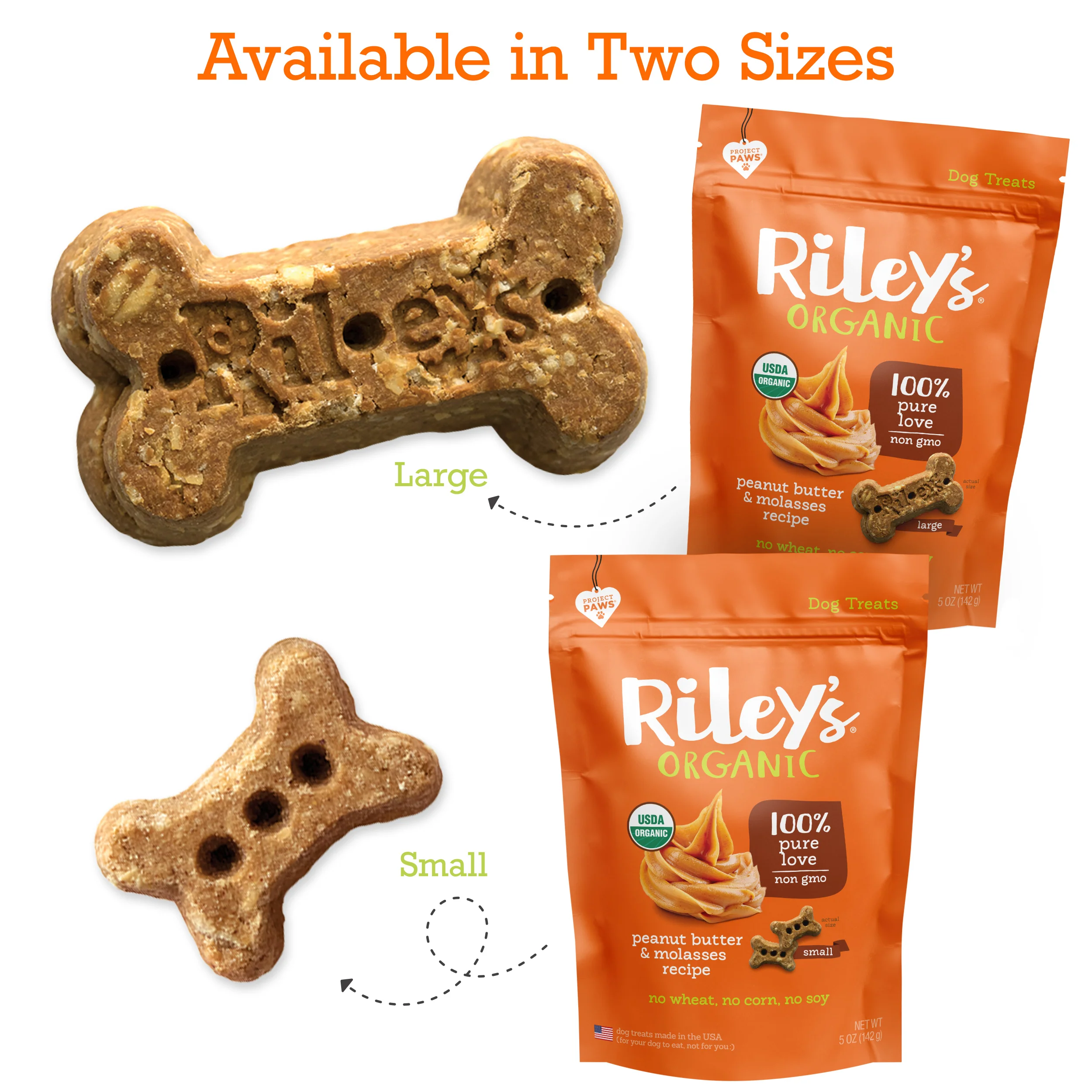 Organic Peanut Butter & Molasses Baked Biscuits - Large Bone (5oz) - Image 5