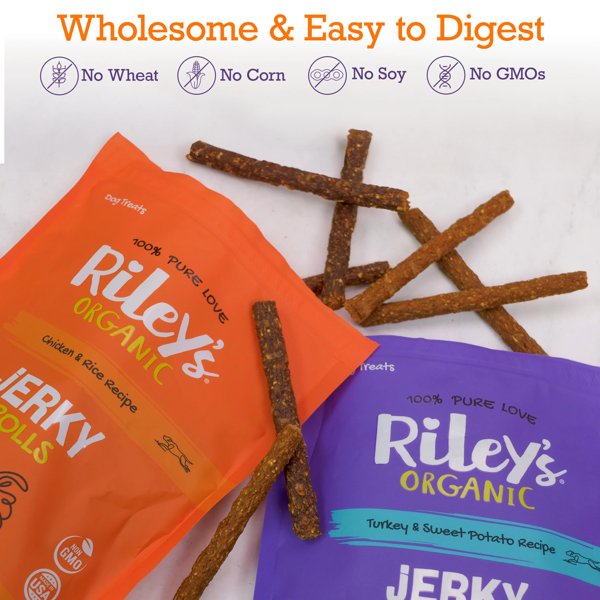 Riley’s Chicken & Rice Jerky Rolls (10oz) - Image 5